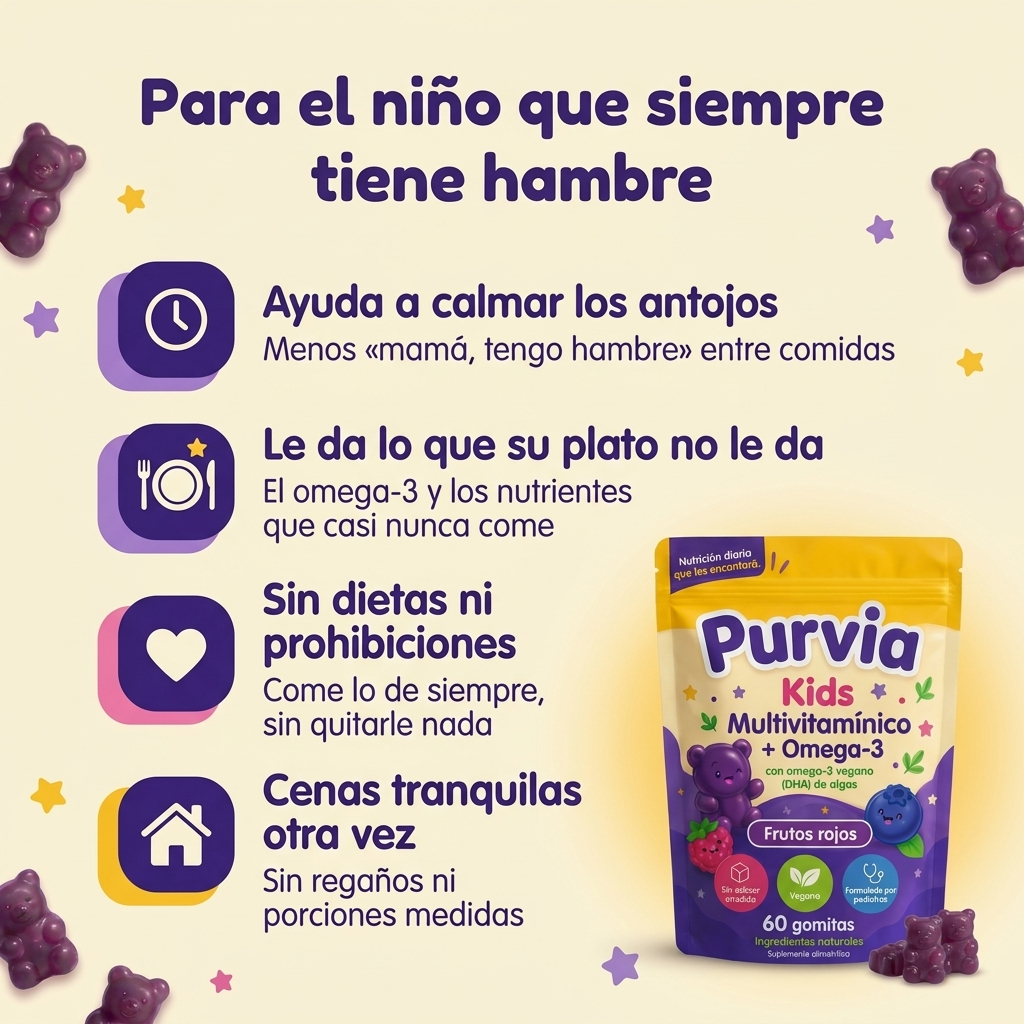 Purvia Multivitamínico Infantil con Omega-3