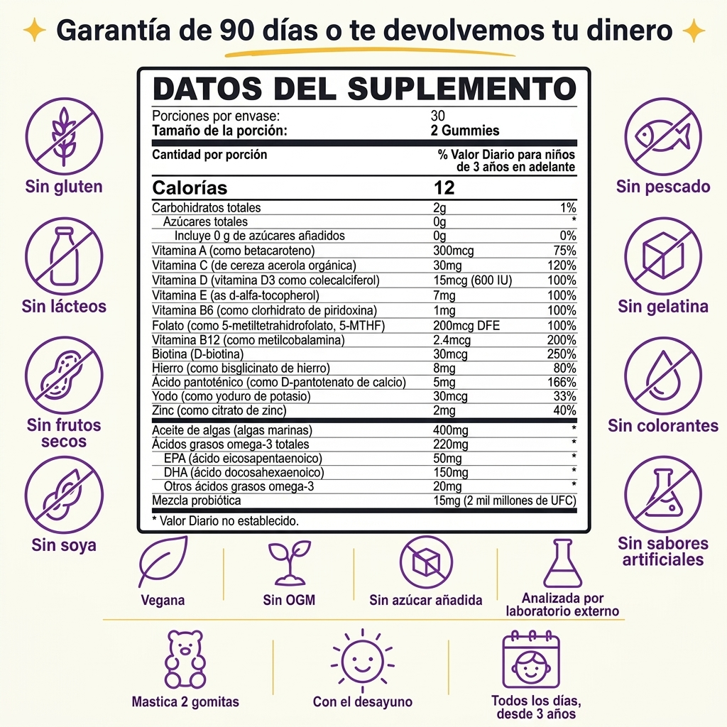 Purvia Multivitamínico Infantil con Omega-3