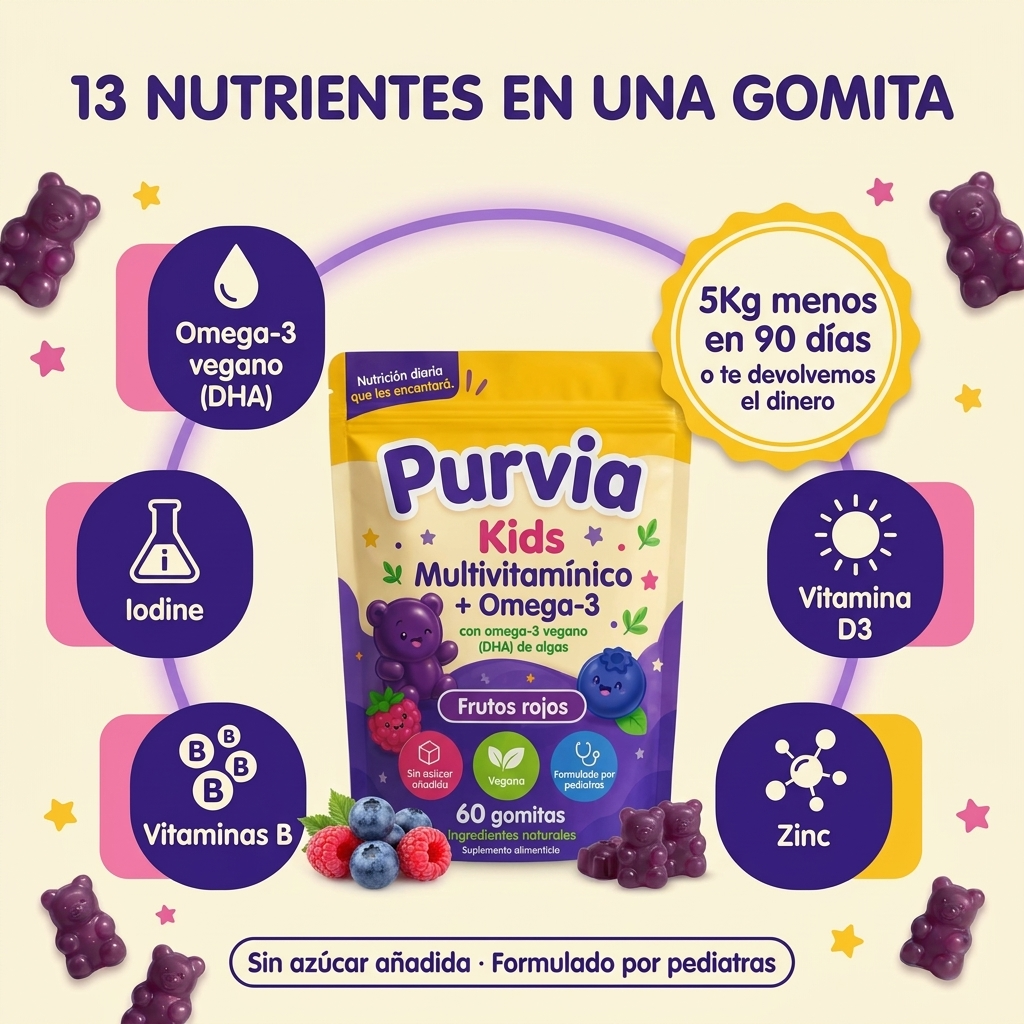 Purvia Multivitamínico Infantil con Omega-3